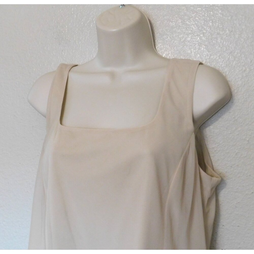 Another Thyme Womens 3-Pc Size 14 Jacket Tank Pants Beige Outfit Gold Accents - Picture 8 of 16